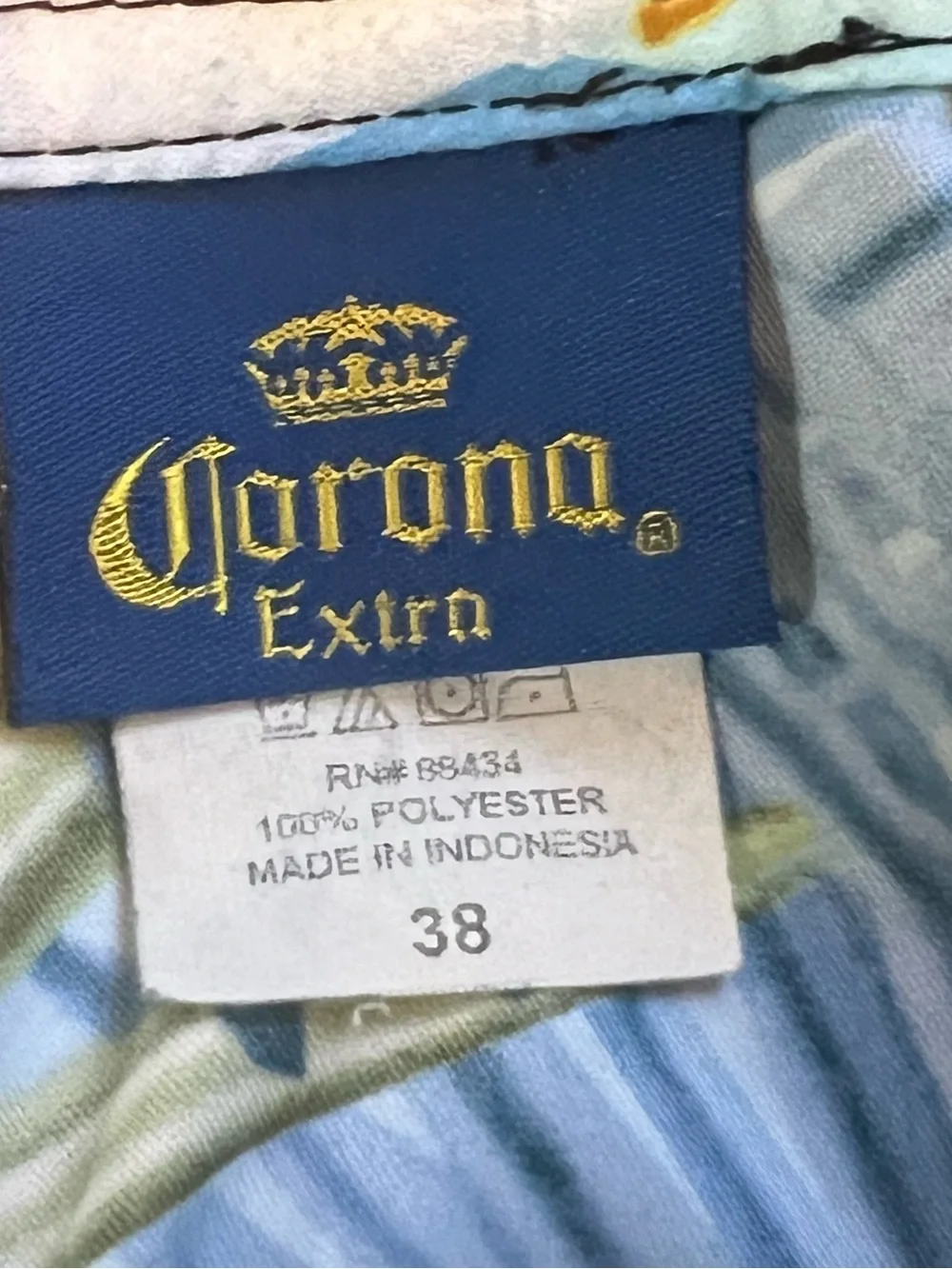 Corona Palm Bottle Print Swim Board Shorts